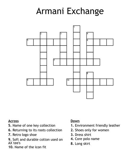 We found 20 possible solutions for this clue. . Designer armani nickname crossword